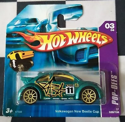 Buy 2007 Hot Wheels Volkswagen New Beetle Cup Pop-Offs Short Card 039/156 #03/04 • 4.99£