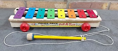 Buy Fisher Price Pull A Tune Xylophone Musical Toy, Vintage 1964-1978  • 7.50£