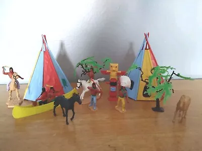 Buy Timpo Wild West Indian Camp & Indians With Weapons Canoe Toy Soldiers • 37£