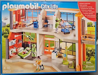 Buy Playmobil City Life Furnished Children's Hospital Set (6657) Sealed 291 Pieces • 59.98£