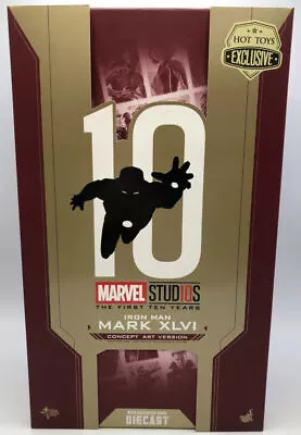 Buy Used Opened Hot Toys Movie Masterpiece Diecast 1/6 Iron Man Mark 46 Concept Art • 478.94£