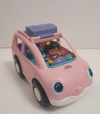 Buy Fisher Price Little People  Open And Close  Pink SUV Van With Sound & Figure • 5.99£