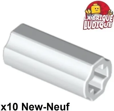 Buy LEGO Technic 10x Axle Connector 2L Hole White/White 6538c • 4.16£