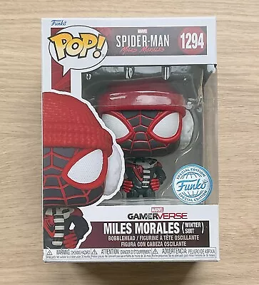 Buy Funko Pop Marvel Spider-Man Miles Morales Winter Suit #1294 (Box Damage) • 14.99£