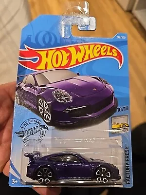 Buy 2019 Hot Wheels Factory Fresh Purple Porsche 911 GT3 RS Moc Long Card New • 5.50£