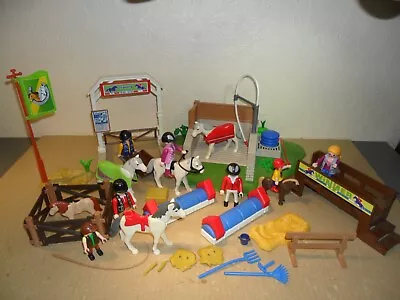 Buy PLAYMOBIL LARGE STABLE FARM SET (Animals,Horses,Ponies,People,Jumps) • 13.99£