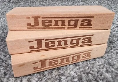 Buy Jenga Wooden Blocks X 3 Hasbro Parker 27mm X 80mm X 13mm Spare Replacement 1999 • 3.99£