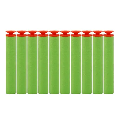 Buy 50 GREEN SUCTION HEAD SUCKER Refill Foam Bullets Toy Shooting Christmas Toy • 6.29£