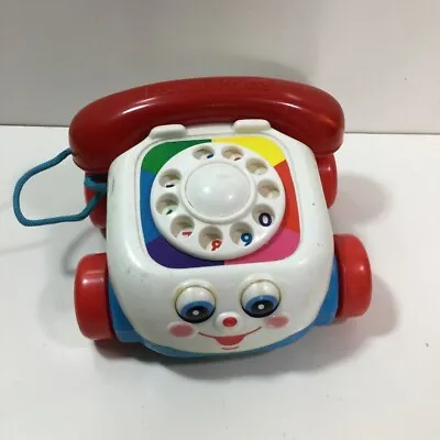 Buy Fisher Price Chatter Telephone Pull Along Toy Phone Moving Eyes 2000 Vintage • 5£