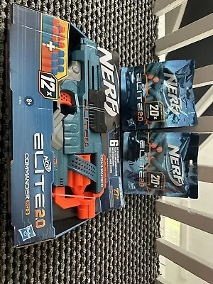 Buy NERF Elite 2.0 Commander RD-6 Blaster Gun BUNDLE With 40 Bullets • 9.12£