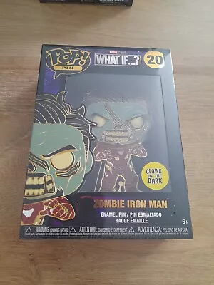 Buy Zombie Iron Man No20 New Collectable Funko POP Enamel Pin Glows In The Dark • 10£
