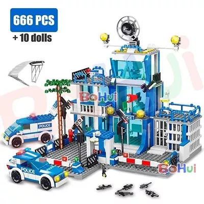Buy Fits Legos City Police Station Swat Assembly Building Blocks Toy Kids Gift • 20.90£