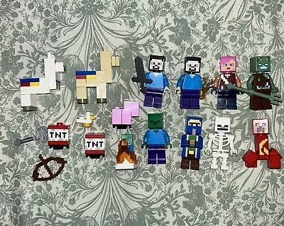 Buy LEGO Minecraft Minifigures Bundle Plus Extras • 15£
