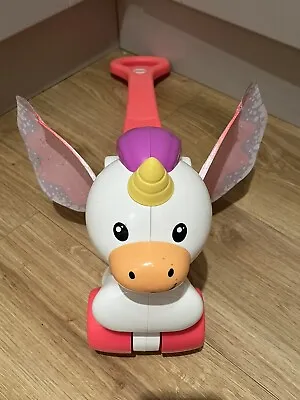Buy Fisher-Price Pink Push Flutter Unicorn Push Baby Walker Toy Pretend Toy 🦄 • 5£