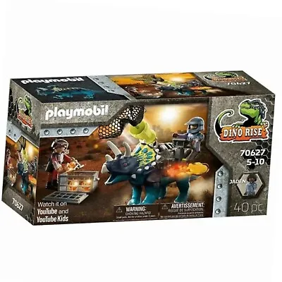 Buy PLAYMOBIL Dino Rise 70627 Triceratops: Battle For The Legendary Stones, Ages 5+ • 14.76£