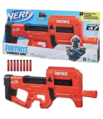 Buy Nerf Fortnite Compact SMG Machine Gun Toy Ultra Red Includes 8 Nerf Foam Darts • 29.99£