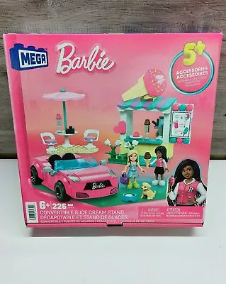 Buy MEGA Barbie Car Playset Convertible & Ice Cream Stand 226 Pieces 2 Micro-Dolls • 16£
