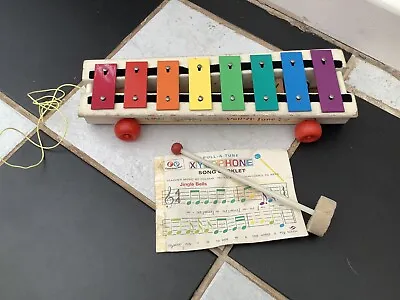 Buy Vintage Fisher-Price Pull-A-Tune #870 Xylophone Pull A Long Musical Toy 1964 • 9.99£