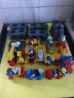 Buy Lego Duplo Train Bundle 28 Track, 12 Figures, 12 Animals, 13 Vechiles, 61 Bricks • 8.50£