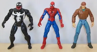 Buy Spider-Man: Animated Series - Venom, Spider-Man & Peter Parker Action Figures • 24.99£