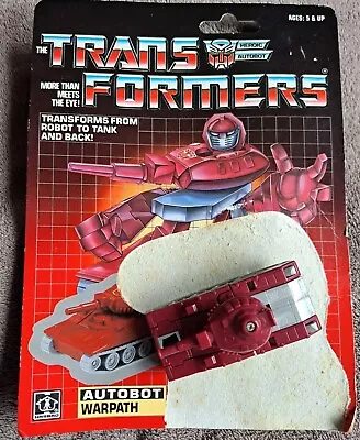 Buy Vintage Hasbro Transformers G1 Mini Autobot Warpath And Cardback 1984 • 9.99£
