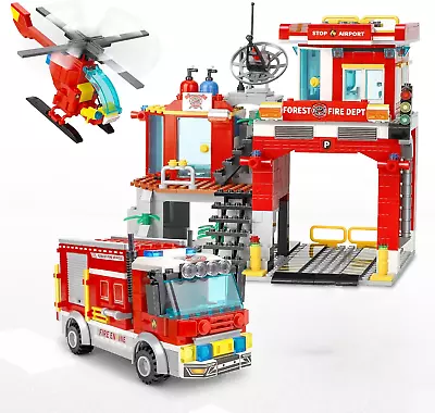 Buy Zhegao City Forest Fire Station Building Kit - Fire Station Set, With Fire Stati • 23.99£