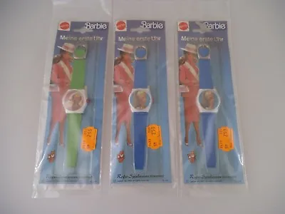 Buy 3 Barbie Wristwatches From 1986 In Original Packaging Nrfb Mattel (2158)  • 51.47£