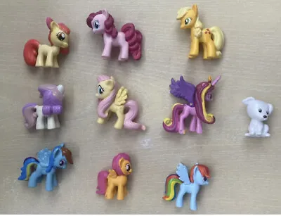 Buy My Little Pony Mini Figure Bundle Rainbow Dash White Dog Pinkie Pie Cake Toppers • 9.99£