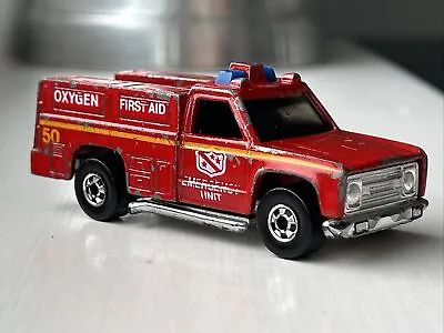 Buy Hot Wheels EMERGENCY SQUAD Dodge Fire Pick-Up Fire Truck RARE MADE IN FRANCE • 7.99£