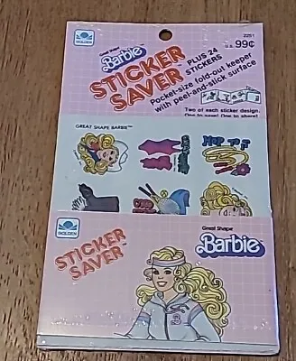 Buy Barbie Sticker Saver Plus 24 Stickers Great Shape Barbie  1984 Vintage Collector • 10.23£