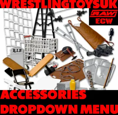 Buy Wrestling Accessories Hardcore Accessory CHOOSE YOURS MENU Figures WWE AEW TOY • 5.99£
