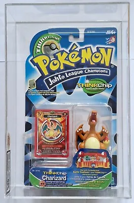 Buy Pokemon Charizard Thinkchip Sealed Graded 90% Gold Label 2001 Hasbro Figure • 249.99£