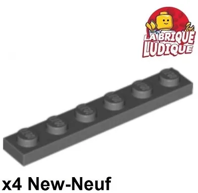 Buy LEGO 4x 1x6 6x1 Flat Plate Dark Grey/Dark Bluish Gray 3666 NEW • 1.15£