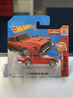 Buy Hot Wheels Then And Now 1/10 Aston Martin 1963 DB5 Red Short Card • 5.99£