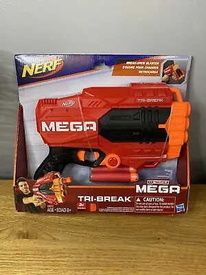 Buy Nerf Mega Tri-Break Soft Dart Blaster Hasbro BNIB • 14.99£