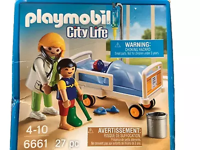 Buy Playmobil City Life 6661 Hospital Doctor 27 Pieces Dated 2014 New Unopened • 18.75£