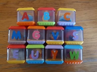 Buy Fisher Price Peek A Boo Sensory Blocks Bundle Of 11 Bricks Letters • 9.99£