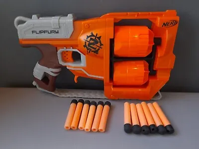Buy NERF Flipfury Zombiestrike Double Revolver Blaster Gun +12Darts SUMMERTIME FUN  • 19.94£