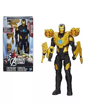 Buy Iron Man Figure Titan Hero Series Marvel Avengers Assemble Bunker Buster 12 • 21.99£