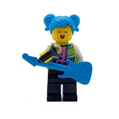 Buy LEGO® Poppy Starr Minifigure Rock Pop Singer Star Music Stage Guitar Gift • 5.99£