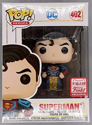 Buy #402 Superman Metallic DC Imperial Palace Damaged Box Funko POP With Protector • 43.99£