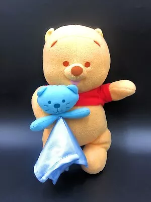 Buy Disney Fisher Price 2005 Winnie The Pooh With Blue Cat Blankie 11”Plush Soft Toy • 12.99£