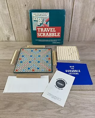 Buy Vintage Travel Scrabble 1958 Spear’s Board Games Clip On Tiles - Complete • 11.95£