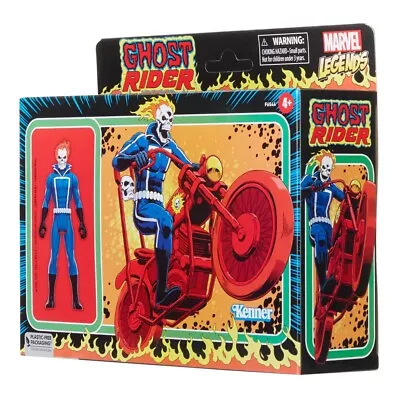 Buy Marvel Legends Retro Collection Ghost Rider 3.75'' Action Figure W/Vehicle NEW • 17.99£