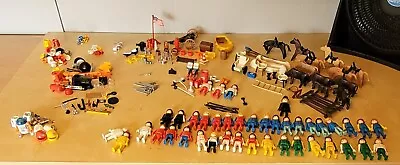 Buy Large Collection Of Vintage Playmobil Geobra ~ Space, Usa Cavalry, F1, Cattle • 19.99£