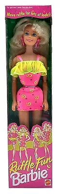Buy 1994 Ruffle Fun Barbie Doll (Blonde) / Mattel 12433, NrfB • 41.02£