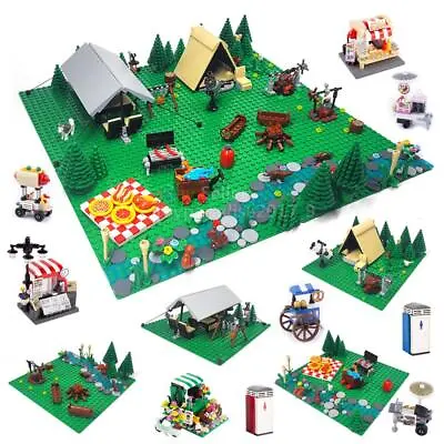 Buy MOC Street City View Camp Vending Machine Base Plate Building Blocks Toy Model • 15.27£