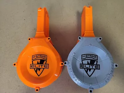 Buy Nerf Gun Mag 25 Dart Drum Hyperfire Rhino Fire Rampage Ect Orange & Grey Bundle  • 18.99£