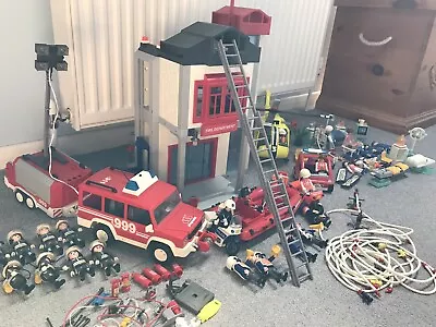 Buy Playmobil Emergency Sets: 3885 Fire Station + Helicopter + Hospital & 30 Figures • 45£