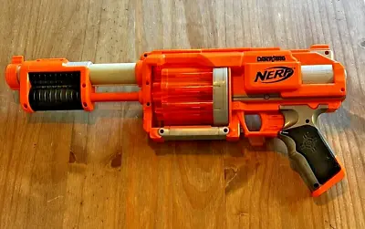 Buy Nerf Dart Tag Pump Action Gun ( Orange ) With 10 Dart Drum • 4.95£